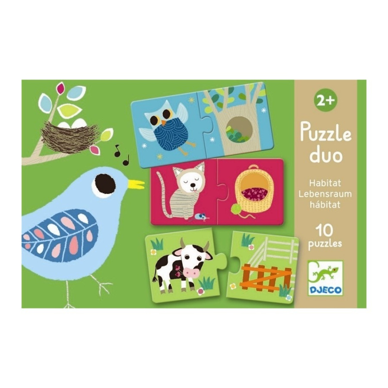 DJECO Puzzle Duo Zwierzęta i ich mieszkania